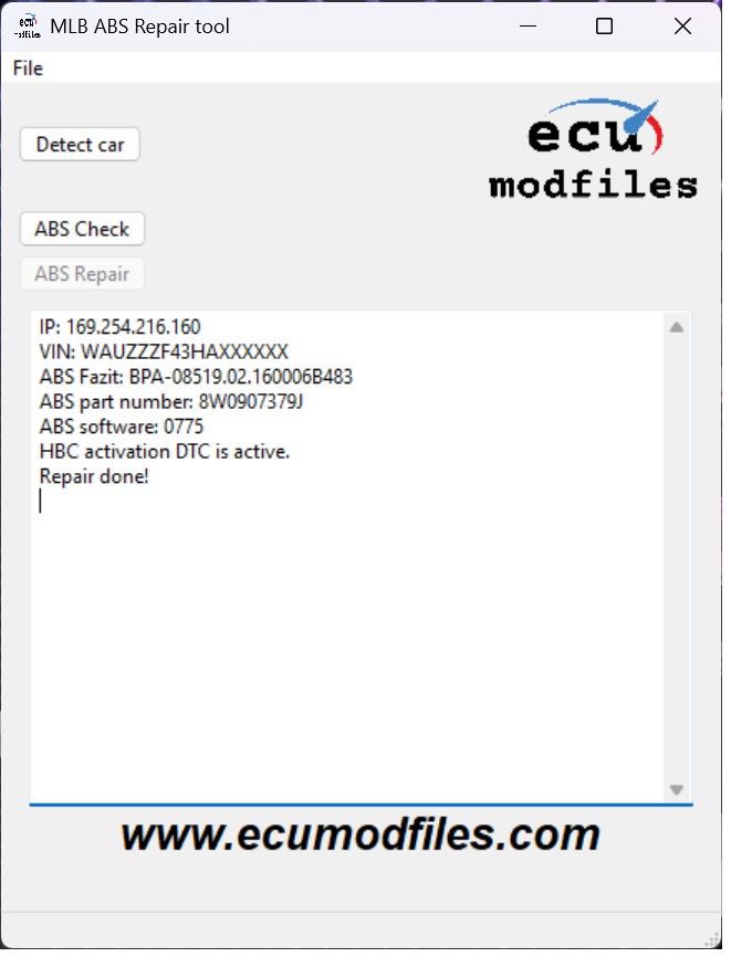 C123EF0 – MLB ABS repair tool PRESALE